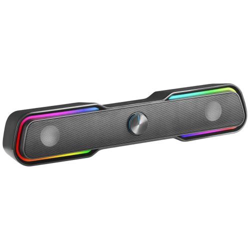 Coluna Soundbar Msbx RGB 2.0 10w Bluetooth Preto - Mars-Gaming