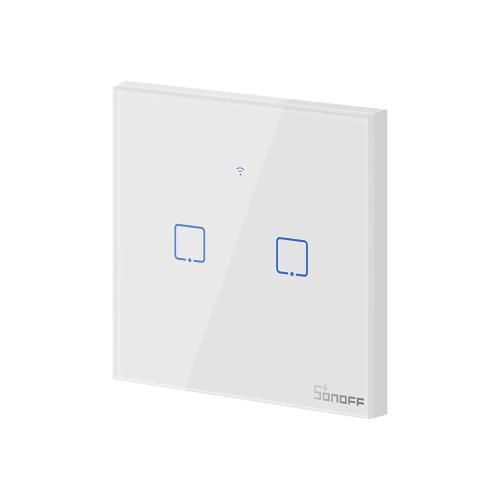 Interruptor Inteligente Smart Wi-Fi + Rf 433 2 Canais - Sonoff T1eu2c-Tx