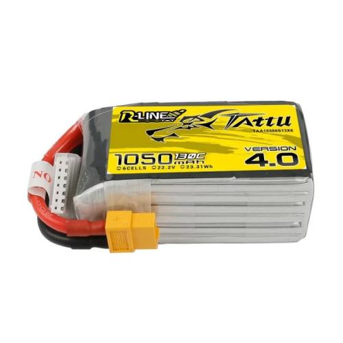 Tattu R-Line 4.0 1050mah 22.2v 130c 6s1p Xt60 Bat.