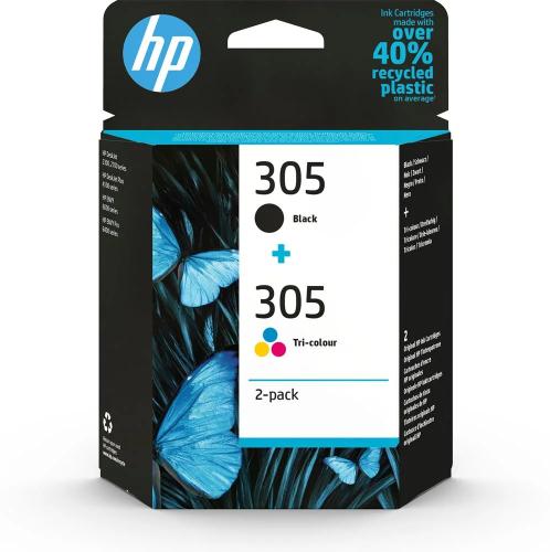 Pack 2x Tinteiros 305 Preto/Cores - Hp