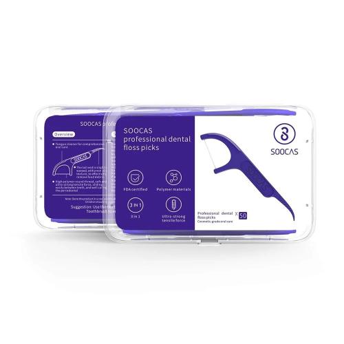 Fio Dental com Suporte - 50 Unidades