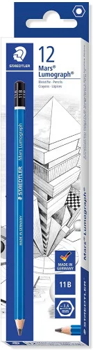 Lapiz Grafito Mars Lumograph 100, Grad. 11b Staed.