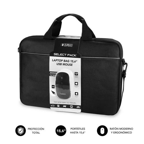 Mala C/ Rato Select Pack Wired Mouse. Subblim