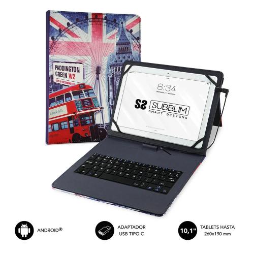 Capa C/ Teclado Micro Usb - Usb C Keyta. Subblim