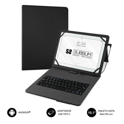 Capa C/ Teclado Micro Usb - Usb C Keyta. Subblim