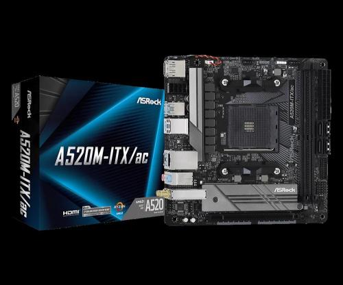 Asrock A520m-Itx/Ac - Motherboard - Mini Itx - Socket Am4 - Amd A520