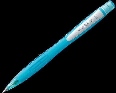 Portaminas Uni Shalaku 0,5mm Azul Claro Con Goma .