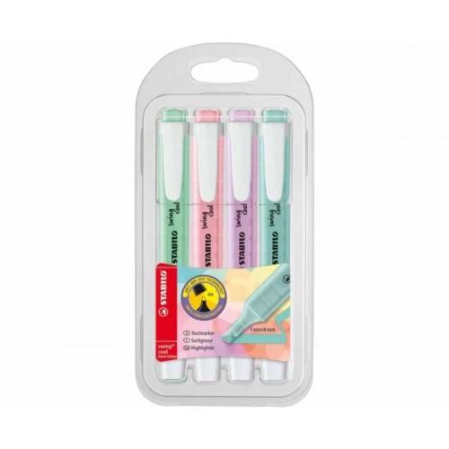 Marcadores Fluorescentes Stabilo Swing Cool/ 4 Un.