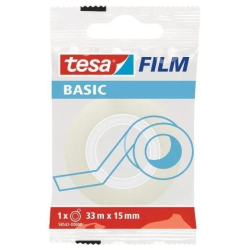 TESA BASIC, 33 M, TRANSPARENTE, TESAFILM, 15 MM, .
