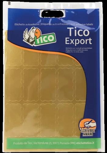 Tico E-Gl-4521, Dourado, Rectângulo, 45 X 21, Uni.
