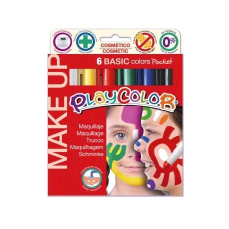 Barra de Maquilhagem Playcor Make-Up Basic Caixa de 6 Cores Sortidas
