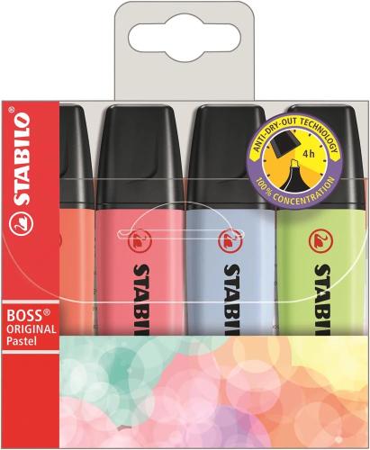 Estuche Wallet 4 Boss Colores Pastel Surtidos Sta.
