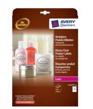 Avery L7127-10, Transparente, 6 Cm, 120 Unidade(S.