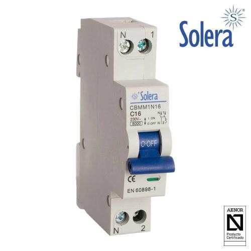 Magnetotérmico Solera 1 Polo + Neutro 10a (estrei.
