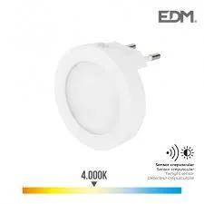 Luz Noite LED 0,5w 5lm 4.000k Luz Dia Redondo Edm