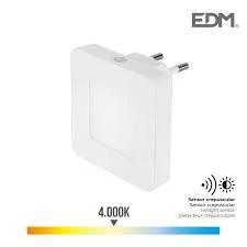 Luz Noite LED 0,5w 5lm 4.000k Luz Dia Quadrado Edm