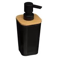 Dispensador Sabao Casa De Banho Bambu Preto Coleçã