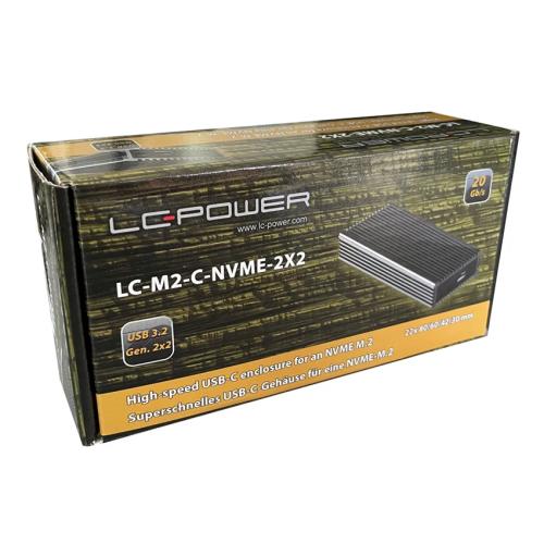 LC-Power LC-M2-C-NVME-2X2 Caixa para Discos Rígid.