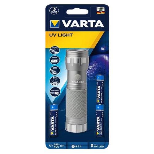 Lanterna Uv Light Ultravioleta Varta 8,5h 3xaaa