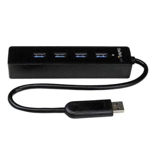 Startech.Com 4-Port Usb 3.0 Hub With Built-In Cable - Superspeed Laptop Usb Hub - Portable Usb Split