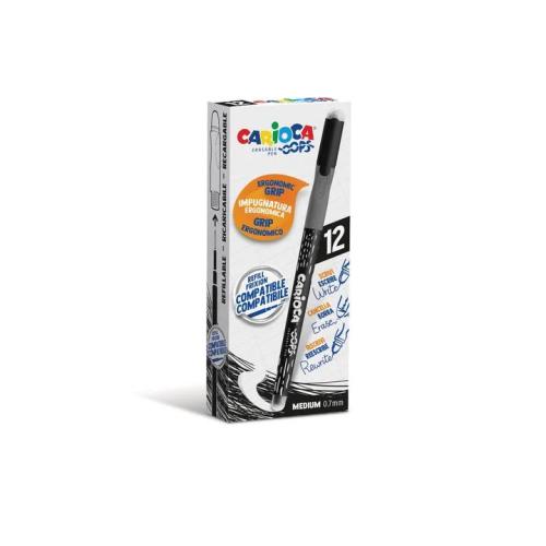 Caja 12 Boligrafos Oops Negro Carioca 43039/01