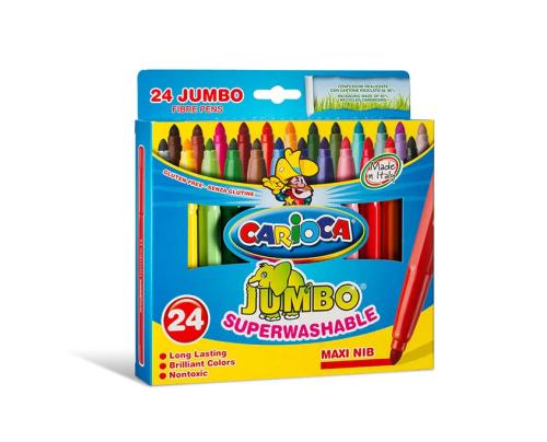 Caja 24 Rotuladores Jumbo Colores Surtidos Carioc.