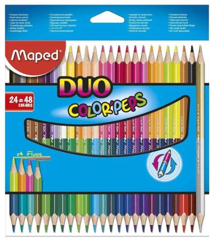 Estuche 24 Lápices de Colores Colorpeps Duo. Bic.