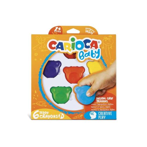 Estuche Ceras Baby Teddy Crayons 1+ 6pcs Carioca 42956