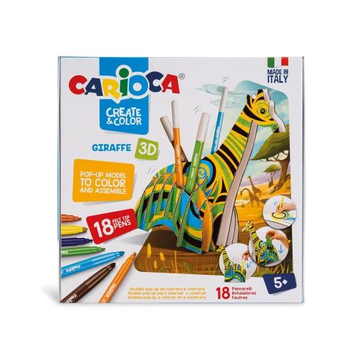 Set Create & Color Giraffe 3d Carioca 42901