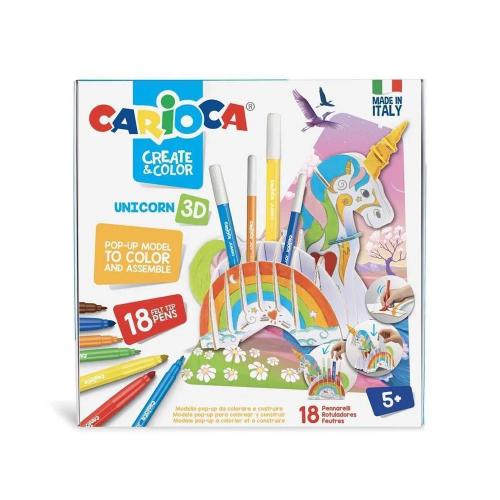 Set Create & Color Unicorn 3d Carioca 42986
