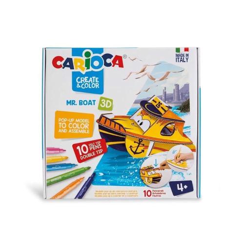 Carioca 42905, 10 Cores, Multicor, Ponta em Bala,.