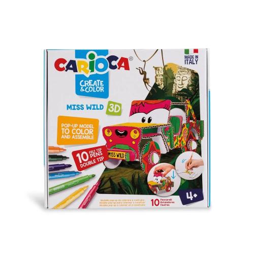 Carioca 42906, 10 Cores, Ponta em Bala, Multicor,.