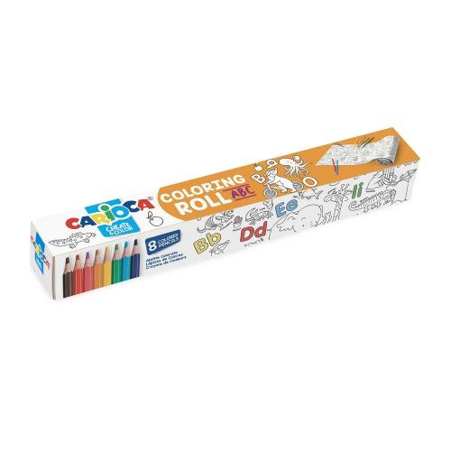 CARIOCA COLORING ROLL + 8 PENCILS ABC, MENINO/MEN.