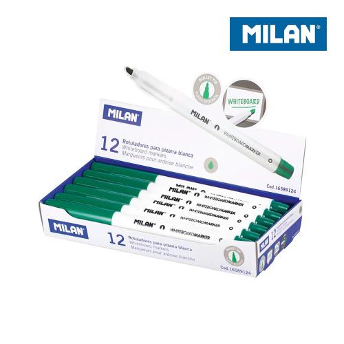 Caixa 12 Marcadores Verde para Quadro-Branco Milan