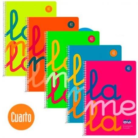 Cuaderno Cuarto Flúor Polipropileno Rayado 4 Mm.C.