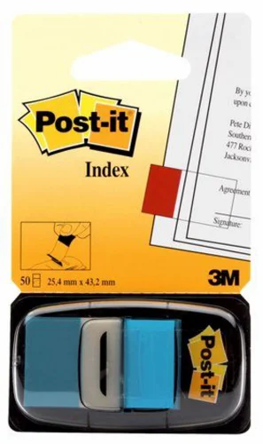 Pacote 12 Distribuidores de 50 Adesivo Índice Azul