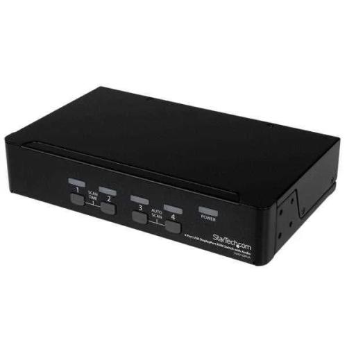 Startech.Com 4 Port Displayport Kvm Switch W/ Audio - Usb, Keyboard, Video, Mouse, Computer Switch B