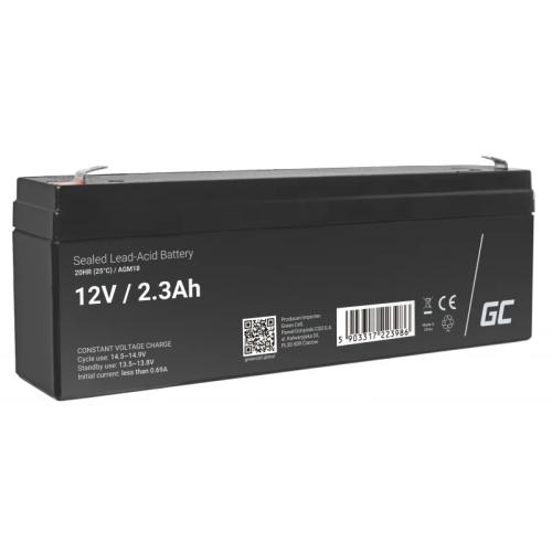 Green Cell Agm Vrla 12v 2.3ah Maintenance-Free Battery For The Alarm System, Cash Register, Toys