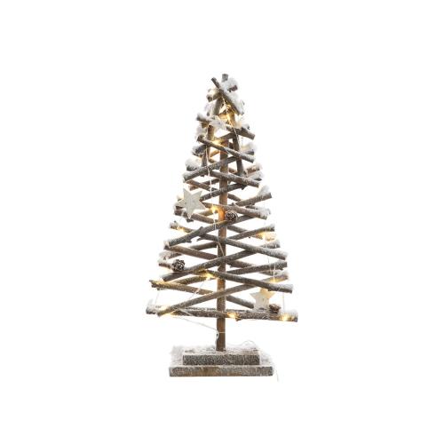 Árvore de Rattan Micro LED Efeito Neve 25x12x50cm