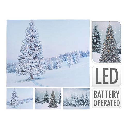 Quadro decoratico com led 50x40 modelo arvores 5