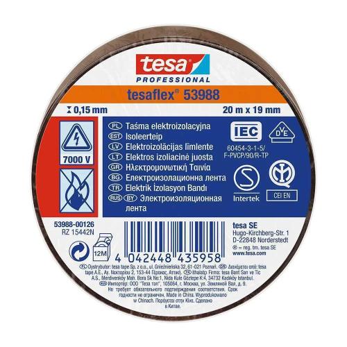 Fita Isolante Homologada Marrom 20m X 19mm 53988 .