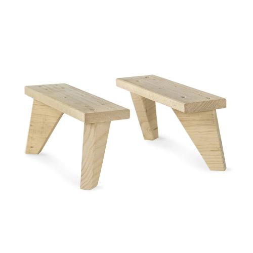 Jogo de 2 patas dinamic de pinho maciço astigarra.