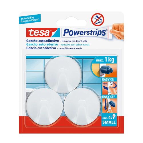 Tesa powerstrips até 1 kg circular branco 57577