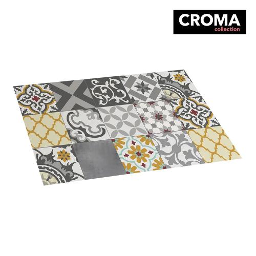 Tapete Vinilico Croma Patch Cinzento- Ambar 45x75.
