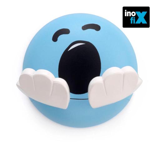Cabide Infantil Adesivo Modelo Cara Azul Inofix