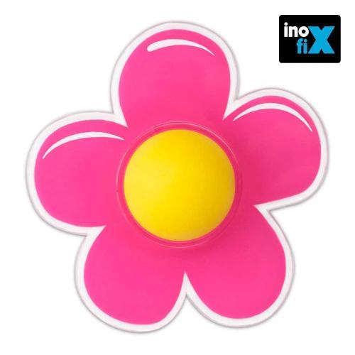 Batente de parede adesivo modelo flor rosa inofix
