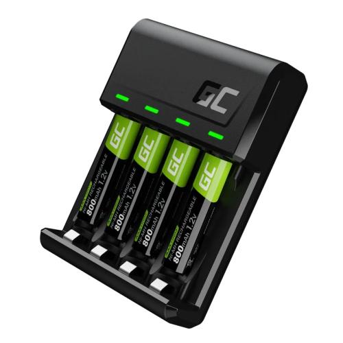 Set Green Cell Gc Vitalcharger Charger And 4x AA .