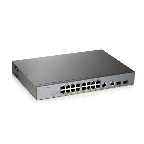 Zyxel Switch 18x Ge Gs1350-18hp Poe Long Range 250w Managed