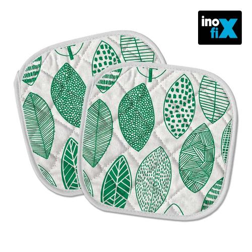 Pegas de cozinha acolchoadas modelo folhas 20x20cm