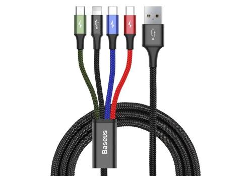 Cabo Usb a Macho -> Lightning + Micro-Usb B + Usb C 1,2 Mts - Baseus